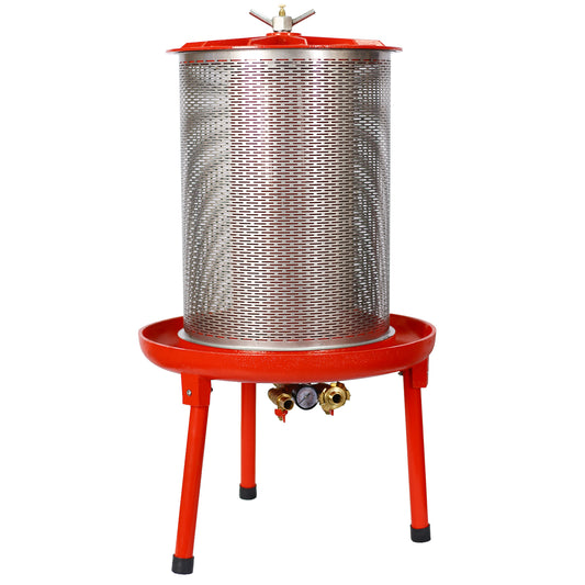 Hydraulic Fruit Wine Apple Press 10.7Gallon/40L -Stainless Steel for Wine Cider Making SolidRoot Buy Furniture USA
