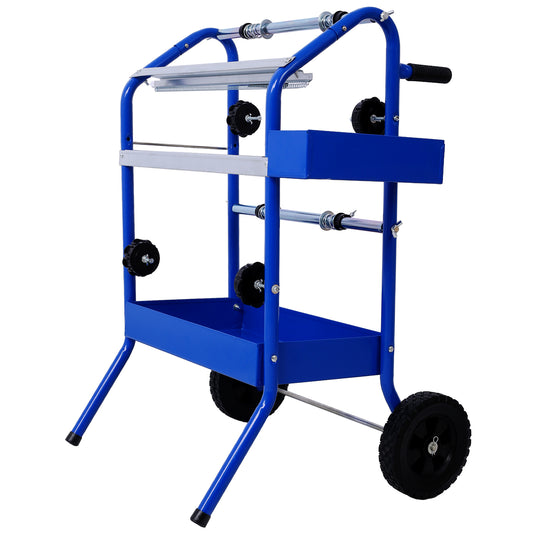 Mobile 18' Multi-Roll Masking Paper Machine with Storage Trays,BLUE SolidRoot Buy Furniture USA