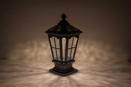 Garden Post Light Black Aluminum Outdoor Column Light, Retro Pillar Lantern European Vintage Table Lamp Decor Post Light Energy Saving Traditional Porch Garden Post Light.