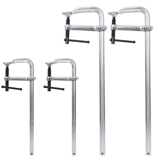 Bar Clamps Set, Drop Forged Steel Bar Clamps, Steel F Clamps for Welding, Woodworking, Metal working, DIY and Crafts, 2 pcs 12 inch x 3inch+ 2pcs 16inchx4-3/4' ,4pcs pack SolidRoot Buy Furniture USA