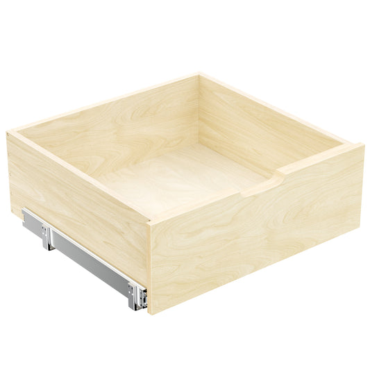 Hard Close Pull Out Cabinet Organizer 8' High Drawer 22½' W x 21' D Wood Slide Out Shelves Cabinet Storage Organizer with Full Extension Rail Slides Pull Out Drawer for Kitchens Cabinet Pantry - SolidRoot Buy Furniture USA