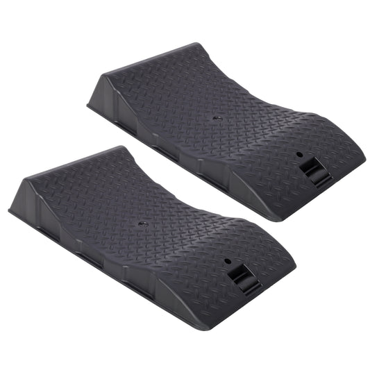 2PACK Tire Saver Ramps,Car Tire Wheel Ramps,Anti-Slip Hard Plastic Design,Black SolidRoot Buy Furniture USA