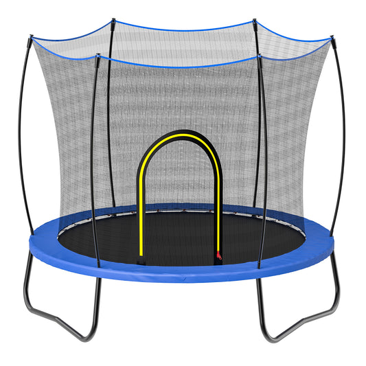 YC 55in round trampoline-spring-Blue