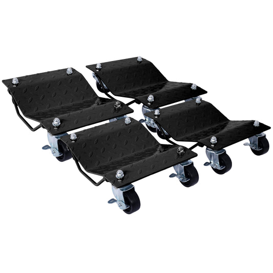 Car Dolly, Heavy Duty Wheel Dolly,4 Tire Wheel Dolly Car Stakes 6000lbs Capacity,Black SolidRoot Buy Furniture USA