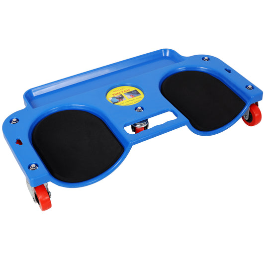 Rolling Knee Creeper Durable Knee Pads with 360 Degree Turn Casters and Tool Tray,for Garage Workshop Garden,Blue SolidRoot Buy Furniture USA
