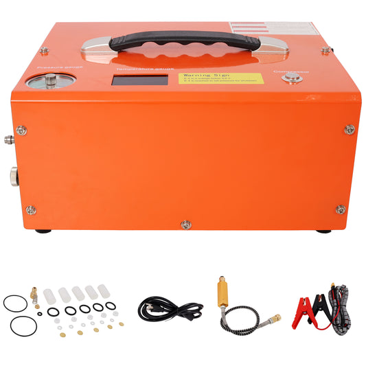 PCP Air Compressor, 4500PSI Portable PCP Airgun Compressor with Built-in Converter, Auto-Stop DC12V/AC120V Oil & Water-Free Paintball Tank Compressor Pump for Air Rifle, Diving Bottle SolidRoot Buy Furniture USA