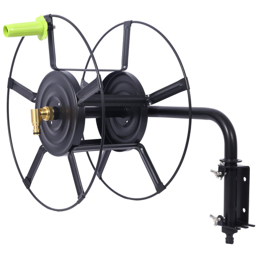 Swivel Hose Reel Wall Mount - 180 Degree Pivot Hose Hanger - Great for Garden Storage - Hose Holder Wall Mount for Garden Hose - Heavy Duty Steel Hose Hanger for Hose Reels SolidRoot Buy Furniture USA