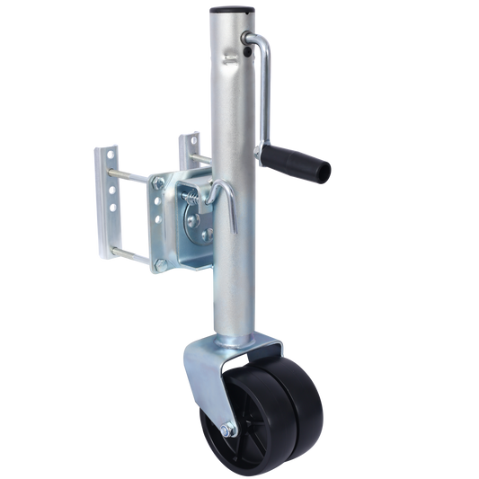 1500lbs Trailer Jack with Double Wheel, Adjustable 12' Lift Travel, Boat On for Boat RV Utility, Swivel Tongue Towing Dual Wheel SolidRoot Buy Furniture USA