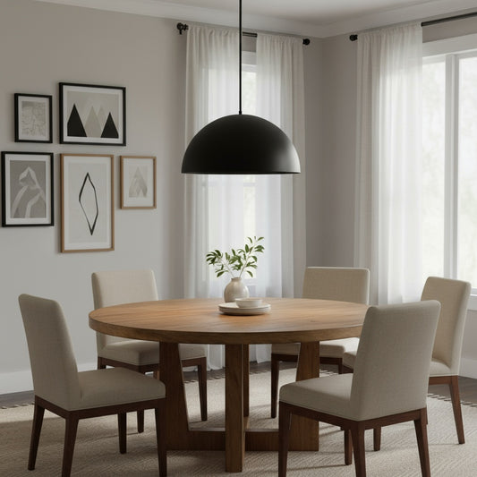 24 inch Diameter Integrated LED Black Pendant