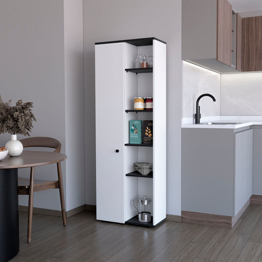 Harman Multistorage Kitchen Pantry with 1 door and 5 open shelves SolidRoot Buy Furniture USA