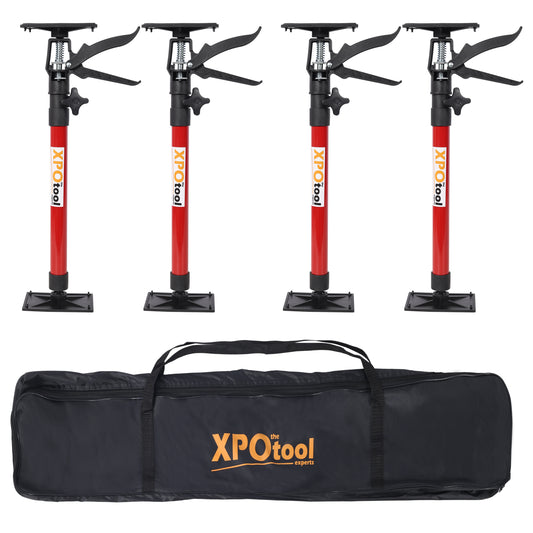 Steel Adjustable Support Pole 4 Pack with Carry Bag, Third Hand Support System for Drywalls and Cabinets, Extends 20-45 Inch SolidRoot Buy Furniture USA