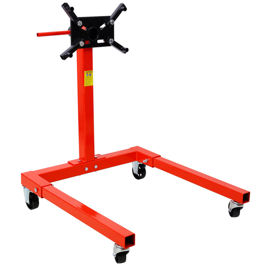 Engine Stand, 1500 LBS Motor Stand with 4 Wheels, 360 Degree Rotating Head & 4 Adjustable Arms,Metal Engine Holder for Garage, Auto Repair, Red SolidRoot Buy Furniture USA