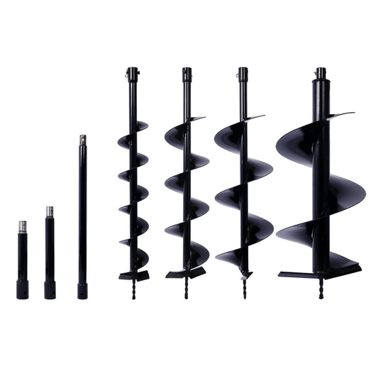 Auger Drill Bit for Planting Hole, Bulb Bedding Digging Post Hole Planting Tool for 3/4' Shaft Auger,Hole Digger Replacement Auger Bits Earth Auger Digging Bit 4IN+6IN+8IN+12IN+ROD KIT SolidRoot Buy Furniture USA
