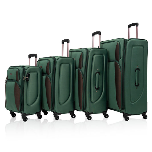 SoftshellLuggage Expandable 4 Piece Set Suitcase Softside Lightweight Luggage Travel Set - SolidRoot Buy Furniture USA