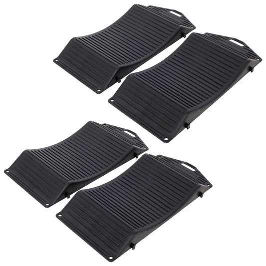 4PACK Tire Saver Ramps Anti-Slip Design Black Hard Plastic 17.3x7.8 Inches SolidRoot Buy Furniture USA