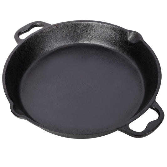 12inch Pre-Seasoned Cast Iron Skillet, Cast Iron Pan,Dual Assist Handles,Use for Grill, Stovetop, Induction, Oven Safe Cookwa - SolidRoot Buy Furniture USA