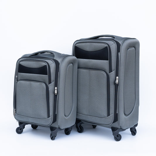 (20+24) Two-piece suitcase suitcase set Oxford trolley case without password lock universal wheel GRAY SolidRoot Buy Furniture USA