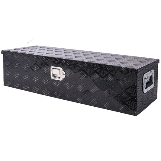 39inch Aluminum tool box,heavy duty truck bed tool box,outdoor trailer pickup storage tool box,RV storage organizer,underbody box w/lock keys,black 39x13x10inch SolidRoot Buy Furniture USA