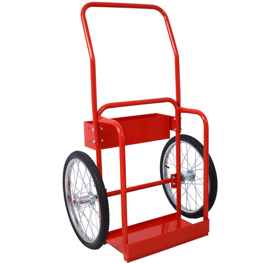 Large Dual Oxygen Tank Cart Dolly Double Cylinder Cart, 20' pneumatic Wheels Includes two fastening belts SolidRoot Buy Furniture USA