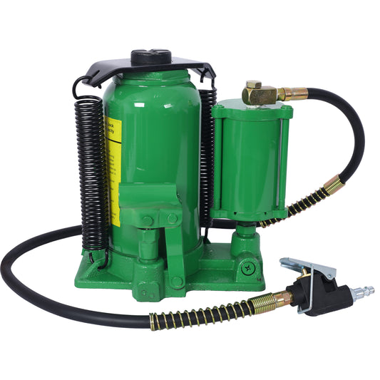 Air Hydraulic Bottle Jack, 20 Ton/44029 LBS All Welded Bottle Jack, 10.2-19.7 inch Lifting Range, Manual Handle and Air Pump, for Car, Pickup, Truck, RV, Auto Repair, Industrial Engineering,Green SolidRoot Buy Furniture USA