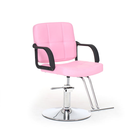 Barber Chair for Hair Stylist- 360° Swivel, Adjustable Height, Capacity 350 LBS with Heavy Duty Hydraulic Pump,PINK SolidRoot Buy Furniture USA