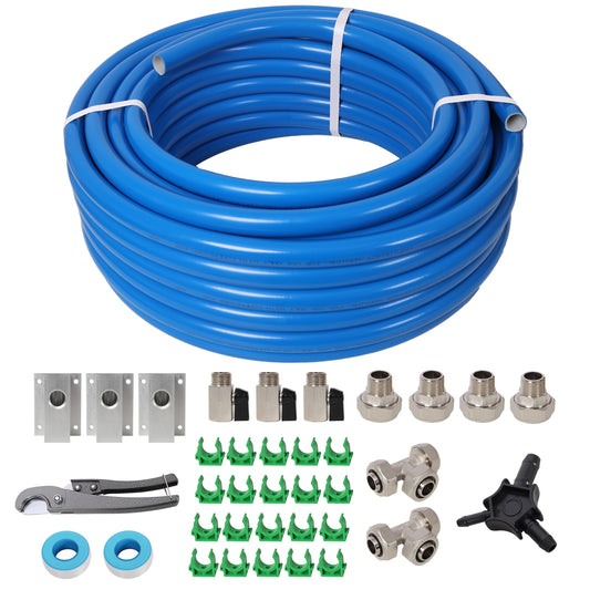 3/4 Inch Tubing Industrial Compressed Air Piping System, 100 Feet Length, High Quality PEX-AL-PEX Tubing,Blue Tubing SolidRoot Buy Furniture USA