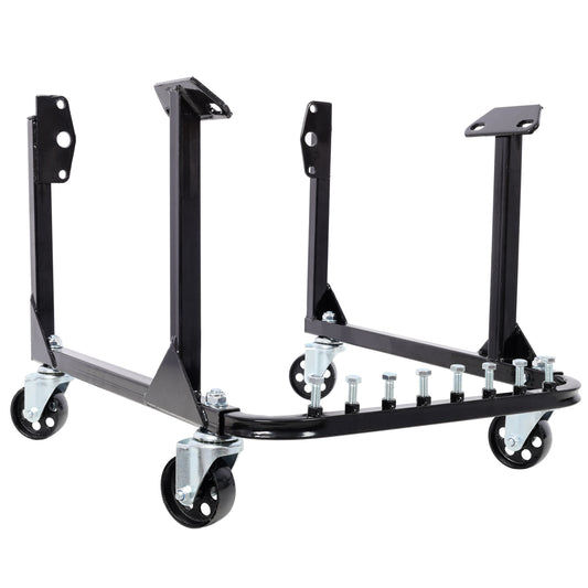 750LBS Engine Cradle with Wheels,Heavy-Duty Steel Motor Holder with 4 Swivel Casters and 4 Hook Positions Easy Assembly SolidRoot Buy Furniture USA
