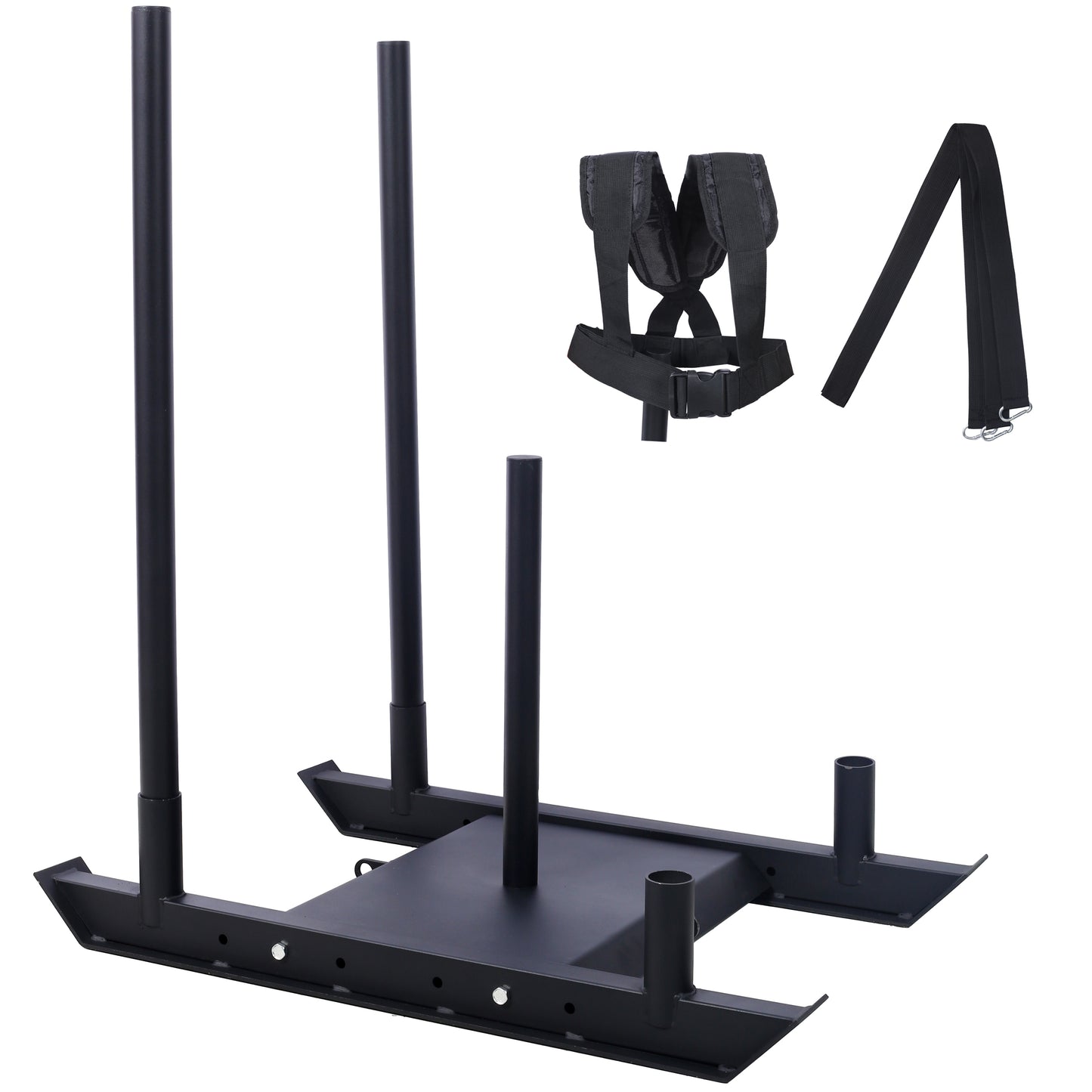 Weight Training Pull Sled, Fitness Strength Speed Training Sled, Steel Power Sled Workout Equipment for Athletic Exercise and Speed Improvement SolidRoot Buy Furniture USA
