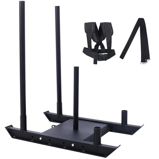 Weight Training Pull Sled, Fitness Strength Speed Training Sled, Steel Power Sled Workout Equipment for Athletic Exercise and Speed Improvement SolidRoot Buy Furniture USA