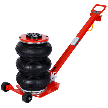 3T Triple Bag Air Jack ,Pneumatic Jack 3 bag ,lifting 16in capacity  6600lbs,easy-collapsing Terrain,Red color SolidRoot Buy Furniture USA