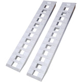Heavy-Duty Ramps with Top Hook Attaching End, Universal Loading Ramp for Motorcycle, Tractor, ATV/UT 72' X 14' 6600 LBS 1 Pair 2 Ramps Silver Aluminum SolidRoot Buy Furniture USA