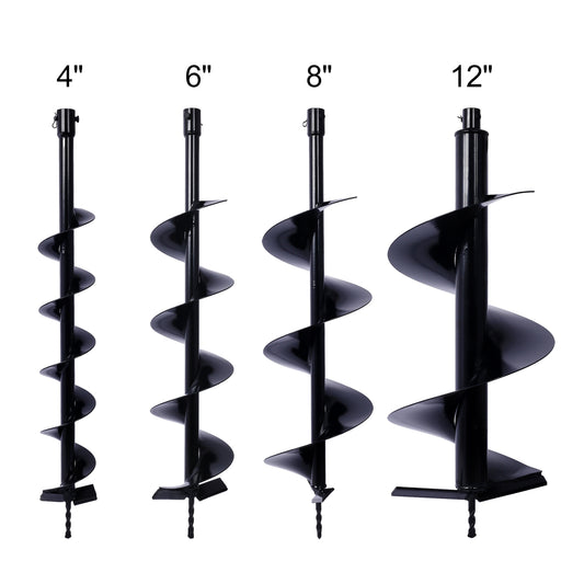 Auger Drill Bit for Planting Hole, Bulb Bedding Digging Post Hole Planting Tool for 3/4' Shaft Auger,Hole Digger Replacement Auger Bits Earth Auger Digging Bit 4 4IN+6IN+8IN+12IN SolidRoot Buy Furniture USA