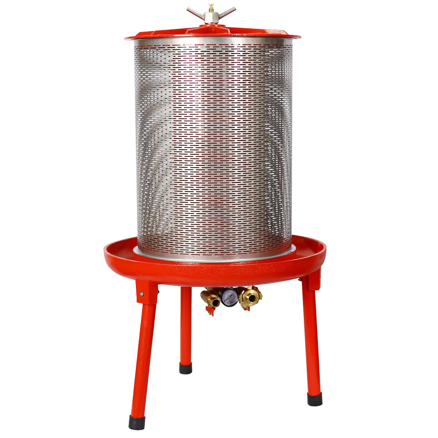 Hydraulic Fruit Wine Apple Press 10.7Gallon/40L -Stainless Steel for Wine Cider Making SolidRoot Buy Furniture USA