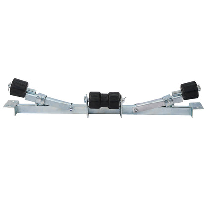 Heavy-Duty Boat Trailer Bottom Support Bracket with Keel Rollers, Silver Steel, Adjustable 43.30' SolidRoot Buy Furniture USA