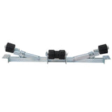 Heavy-Duty Boat Trailer Bottom Support Bracket with Keel Rollers, Silver Steel, Adjustable 43.30' SolidRoot Buy Furniture USA