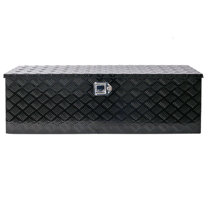 48inch Aluminum tool box,heavy duty truck bed tool box,outdoor trailer pickup storage tool box,RV storage organizer,underbody box w/lock keys,black 48x15x15inch SolidRoot Buy Furniture USA