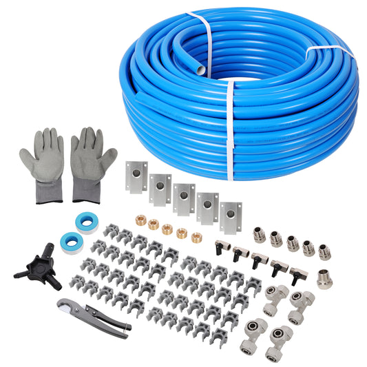 3/4' x 200ft  Air Compressor Piping, High Quality PEX-AL-PEX Tubing, Air Hose Kit Air Compressor Accessories,Blue Tubing SolidRoot Buy Furniture USA