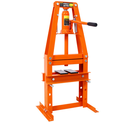 Hydraulic Power Units, 6-Ton Benchtop Hydraulic A-Frame Shop Press with Press Plates, Hydraulic 6 Ton Garage Floor Adjustable Shop Press with Plates, Hydraulic Press, Hydraulic Shop Press,Orange SolidRoot Buy Furniture USA