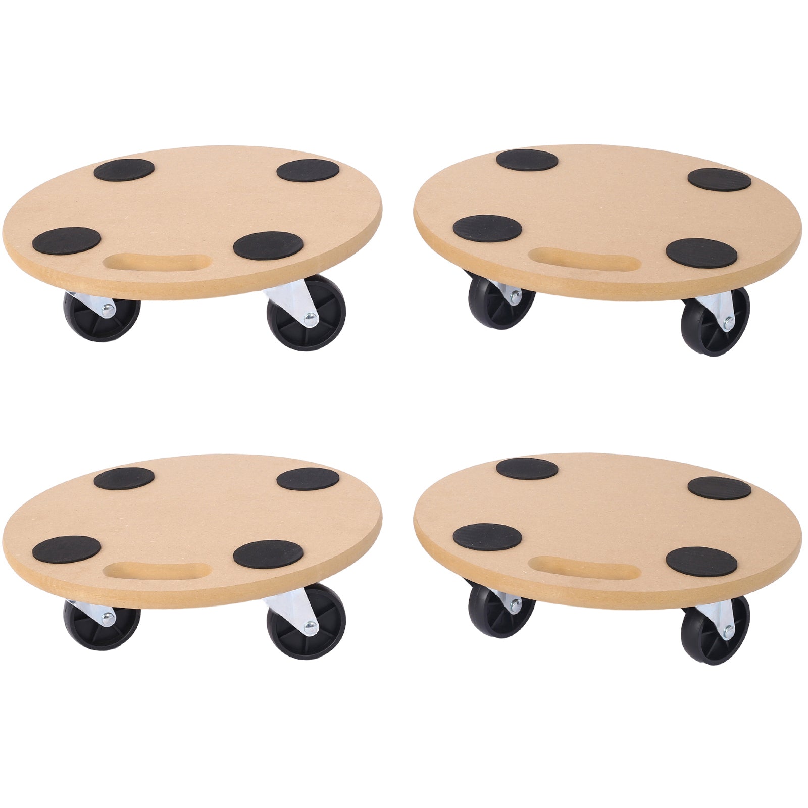 Furniture Moving Dolly, Heavy Duty Wood Rolling Mover with Wheels for Piano Couch Fridge Heavy Items, Securely Holds 500 Lbs (4pcs 15' Round Platform) SolidRoot Buy Furniture USA
