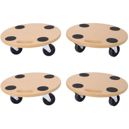 Furniture Moving Dolly, Heavy Duty Wood Rolling Mover with Wheels for Piano Couch Fridge Heavy Items, Securely Holds 500 Lbs (4pcs 15' Round Platform) SolidRoot Buy Furniture USA
