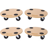 Furniture Moving Dolly, Heavy Duty Wood Rolling Mover with Wheels for Piano Couch Fridge Heavy Items, Securely Holds 500 Lbs (4pcs 15' Round Platform) SolidRoot Buy Furniture USA