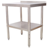 30'W x 24'D Stainless Steel Work Table with Backsplash - Commercial Grade Prep Station with Adjustable Undershelf (440 lbs Capacity) SolidRoot Buy Furniture USA