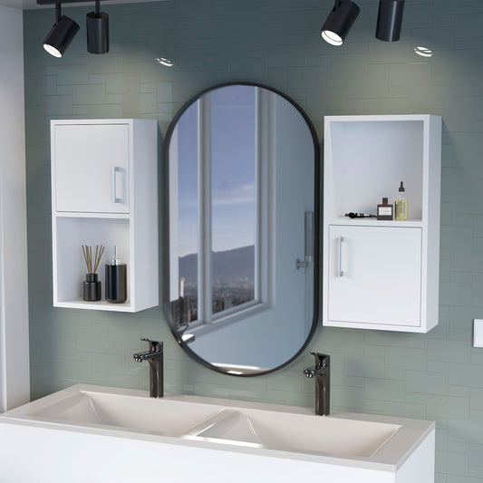 Dixie 2 bathroom medicine cabinets with storage with open shelf SolidRoot Buy Furniture USA