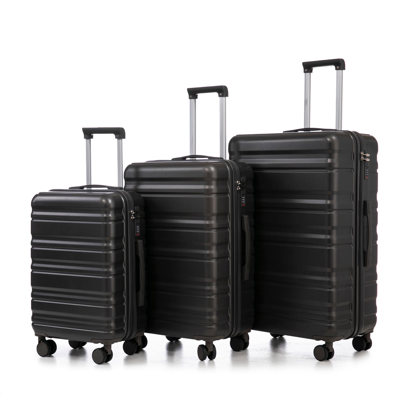 HIFINE TOURIST 20'/24'/28' 3 pcs/set in ABS Spinner Wheel Luggage, Carry on Suitcase, Matching Color, Combination Lock (Dark Gray) SolidRoot Buy Furniture USA