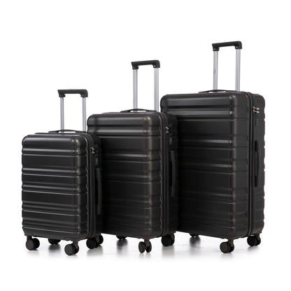 HIFINE TOURIST 20'/24'/28' 3 pcs/set in ABS Spinner Wheel Luggage, Carry on Suitcase, Matching Color, Combination Lock (Dark Gray) SolidRoot Buy Furniture USA
