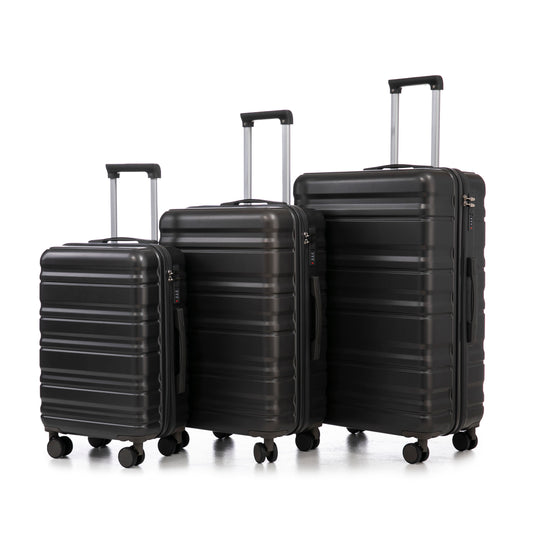 HIFINE TOURIST 20'/24'/28' 3 pcs/set in ABS Spinner Wheel Luggage, Carry on Suitcase, Matching Color, Combination Lock (Dark Gray) SolidRoot Buy Furniture USA