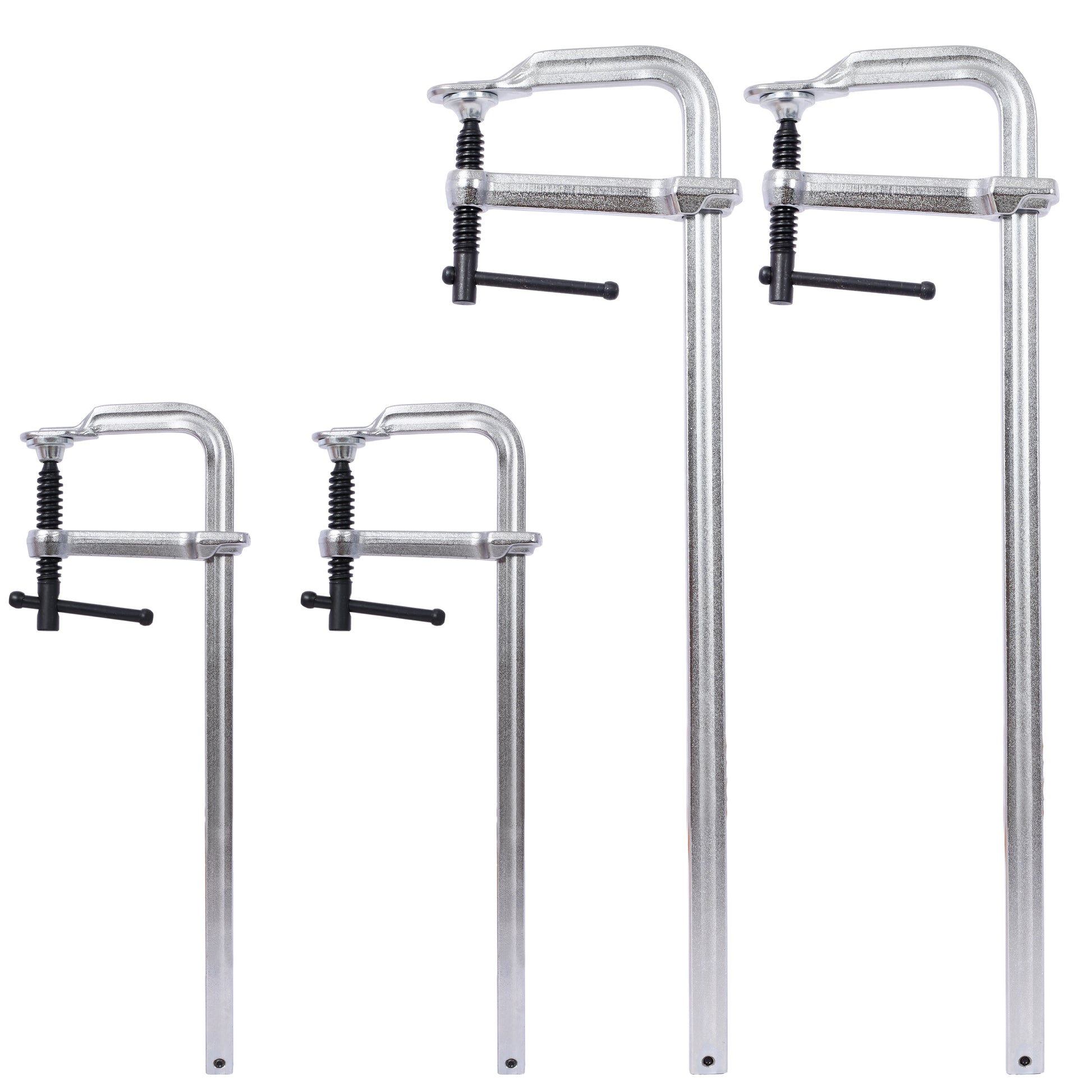Bar Clamps Set, Drop Forged Steel Bar Clamps, Steel F Clamps for Welding, Woodworking, Metal working, DIY and Crafts, 2 pcs 12 inch x 3inch+ 2pcs 16inchx4-3/4' ,4pcs pack SolidRoot Buy Furniture USA
