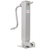 Weld On Trailer Jack, 12,000 lbs. Capacity, Sidewind Crank, No Mount Square Jack Tube,26 Inch Travel, Heavy-Duty Square Tube, GRAY Color SolidRoot Buy Furniture USA