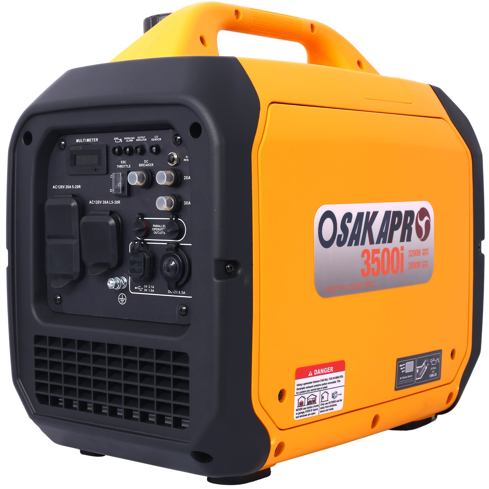 3500 Watt Portable Inverter Generator Gas Powered, EPA Compliant with CO SENSOR, Compact and Lightweight for Home Backup Power, Outdoor Camping, RV and Trailer SolidRoot Buy Furniture USA