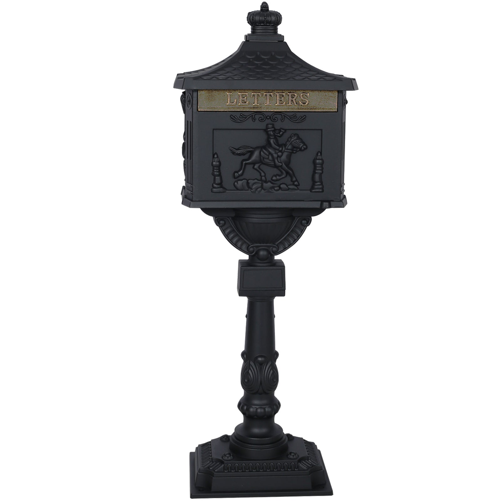 Cast Aluminum Mail Box,Postal Box , Mailbox Color Black SolidRoot Buy Furniture USA